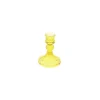 Antikk Glass Lysestake Gul