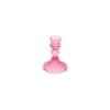 Antikk Glass Lysestake Rosa