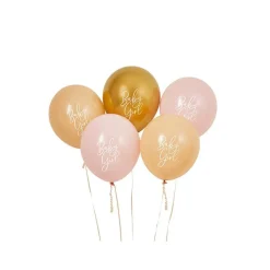 Baby Ballonger Lyserosa og Gull