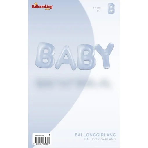 Baby Ballonggirlander Pastellblå
