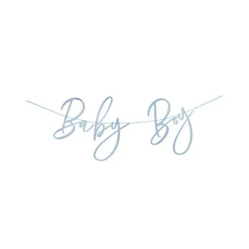 Baby Boy Banner Lyseblå