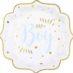 Baby Boy Gutt Papptallerkener