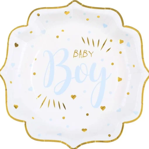 Baby Boy Gutt Papptallerkener