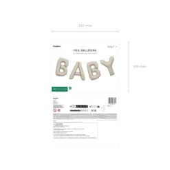 Baby Folieballong Beige