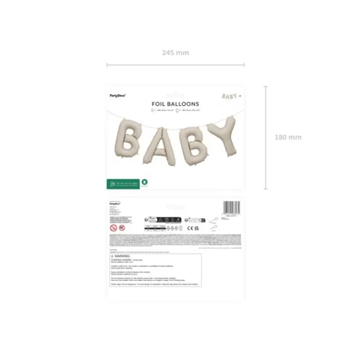 Baby Folieballong Beige