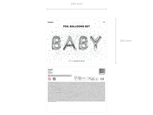 Baby Folieballonger Sølv