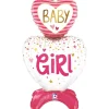 Baby Girl Hjerte Folieballong