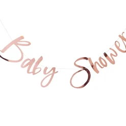 Babyshower Girlander Gullrosa