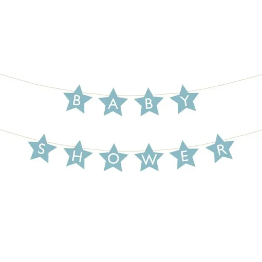 Babyshower Girlander Lyseblå