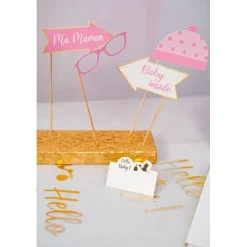 Babyshower Photobooth Selfie Props Rosa