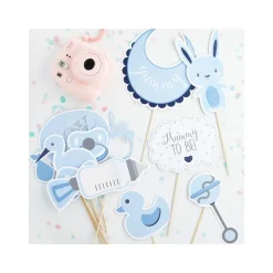 Babyshower Selfie Fotorekvisitter Blå