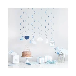 Babyshower Virvler Blå