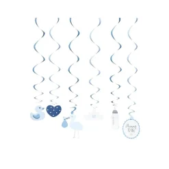 Babyshower Virvler Blå