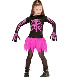 Ballerina Skjelett Barnekostyme Rosa