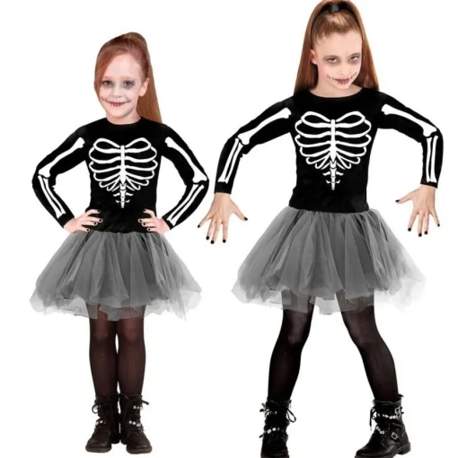 Ballerina Skjelett Barnekostyme