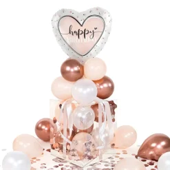 Balloha® Box Hjerte Happy Birthday Ballongboks Sett