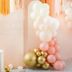 Ballongbue DIY Ferskenfarge og Gull