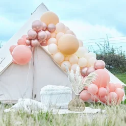 Ballongbue Gullrosa og Beige