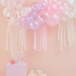 Ballongbue Pastellrosa og Elfenbenshvit