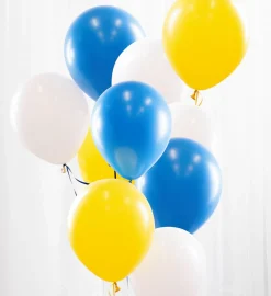 Ballongbukett Gul og Blå