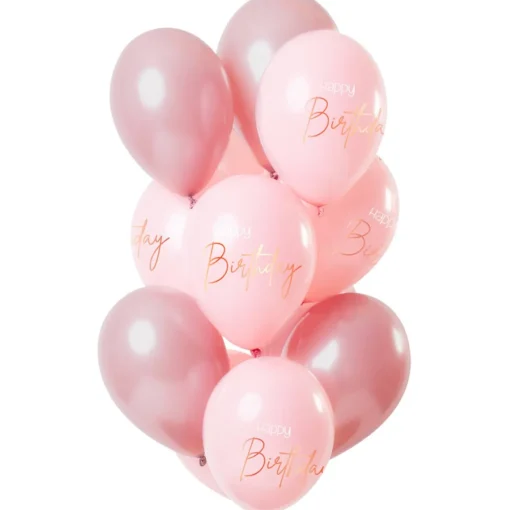 Ballongbukett Happy Birthday Bursdag Lush Blush