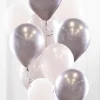 Ballongbukett Krom Sølv