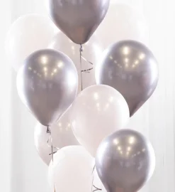 Ballongbukett Krom Sølv
