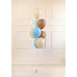Ballongbukett Pastell Blå og Brun