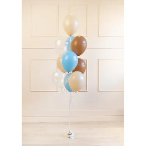 Ballongbukett Pastell Blå og Brun