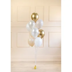 Ballongbukett Pastell Kremhvit