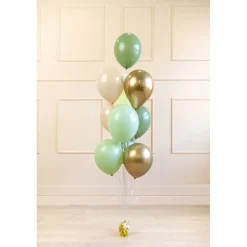 Ballongbukett Pastell Pistasj