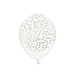 Ballonger Gullprikker Pastell Hvit
