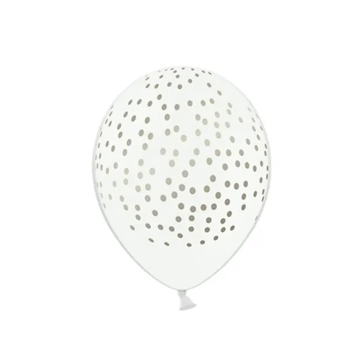 Ballonger Gullprikker Pastell Hvit