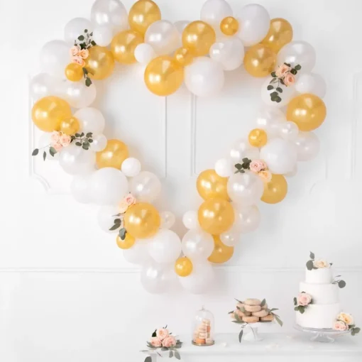 Ballonger Metallisk Pure Hvit
