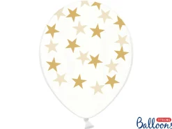 Ballonger Stjerner Gull Gjennomsiktig