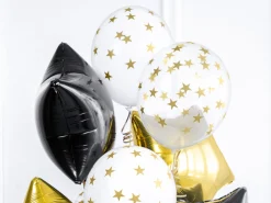 Ballonger Stjerner Gull Gjennomsiktig