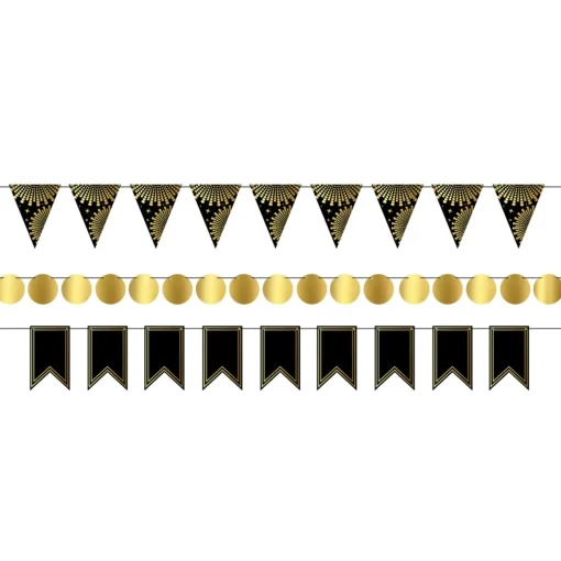Banner Sett Svart og Gull
