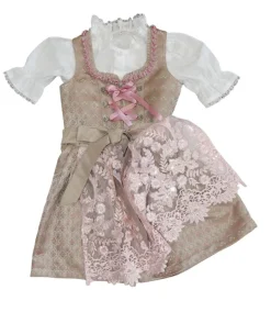 Barnedirndl Champagne og Lyserosa