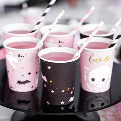Barnevennlige Halloween Kopper Svart og Rosa