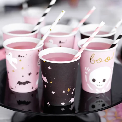 Barnevennlige Halloween Kopper Svart og Rosa