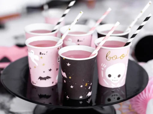 Barnevennlige Halloween Kopper Svart og Rosa