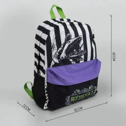 Beetlejuice® Stripete Ryggsekk Svart og Hvit