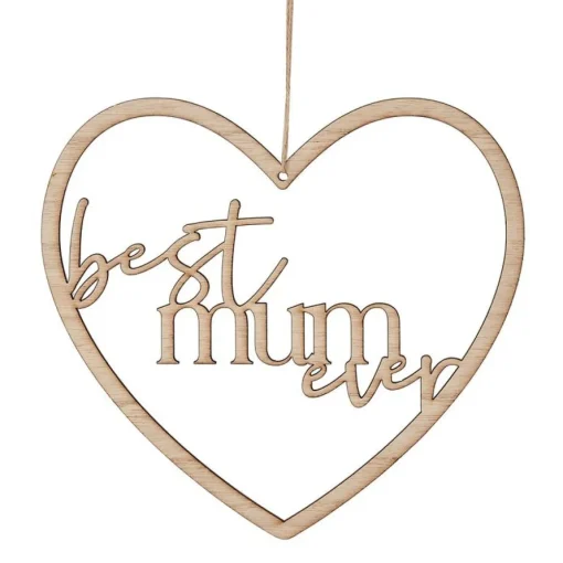 Best Mum Ever Morsdag Hjerte Treverk
