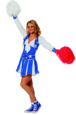 Blå Cheerleader Kostyme