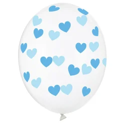 Blå Hjerter Ballonger Gjennomsiktig