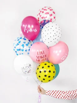Blå Hjerter Ballonger Gjennomsiktig