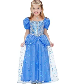 Blå Prinsesse Barnekostyme