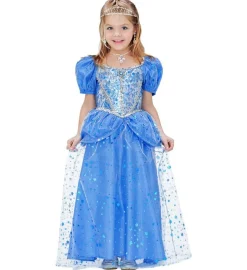 Blå Prinsesse Barnekostyme