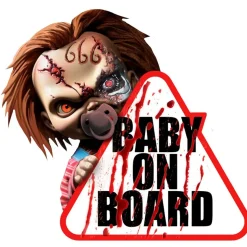 Blodig Baby On Board Bilklistremerke
