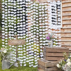 Blomster Backdrop Hvit